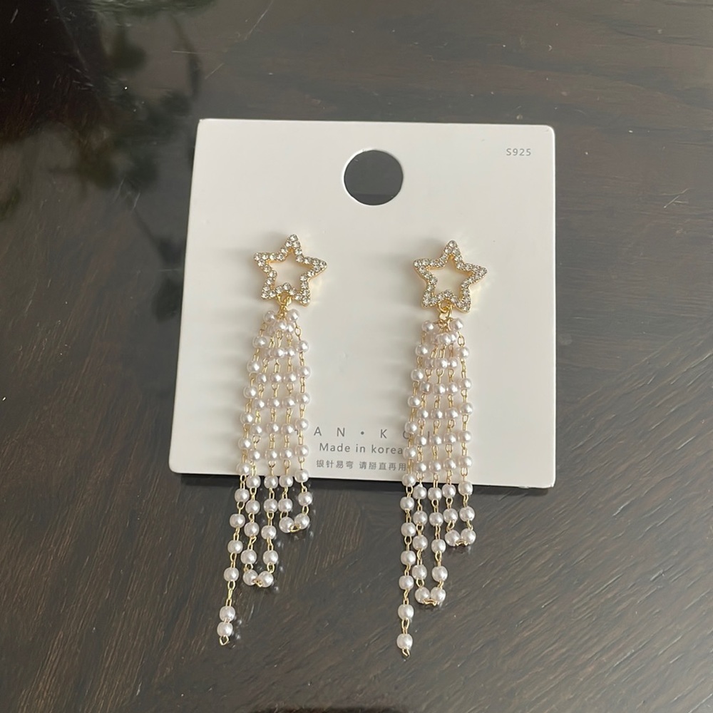 Star drop earrings